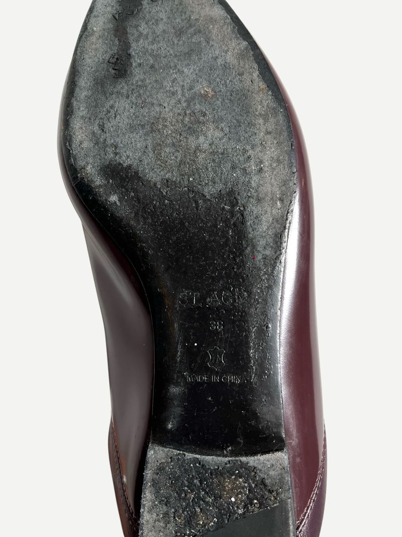 Burgundy Slip-On Flat