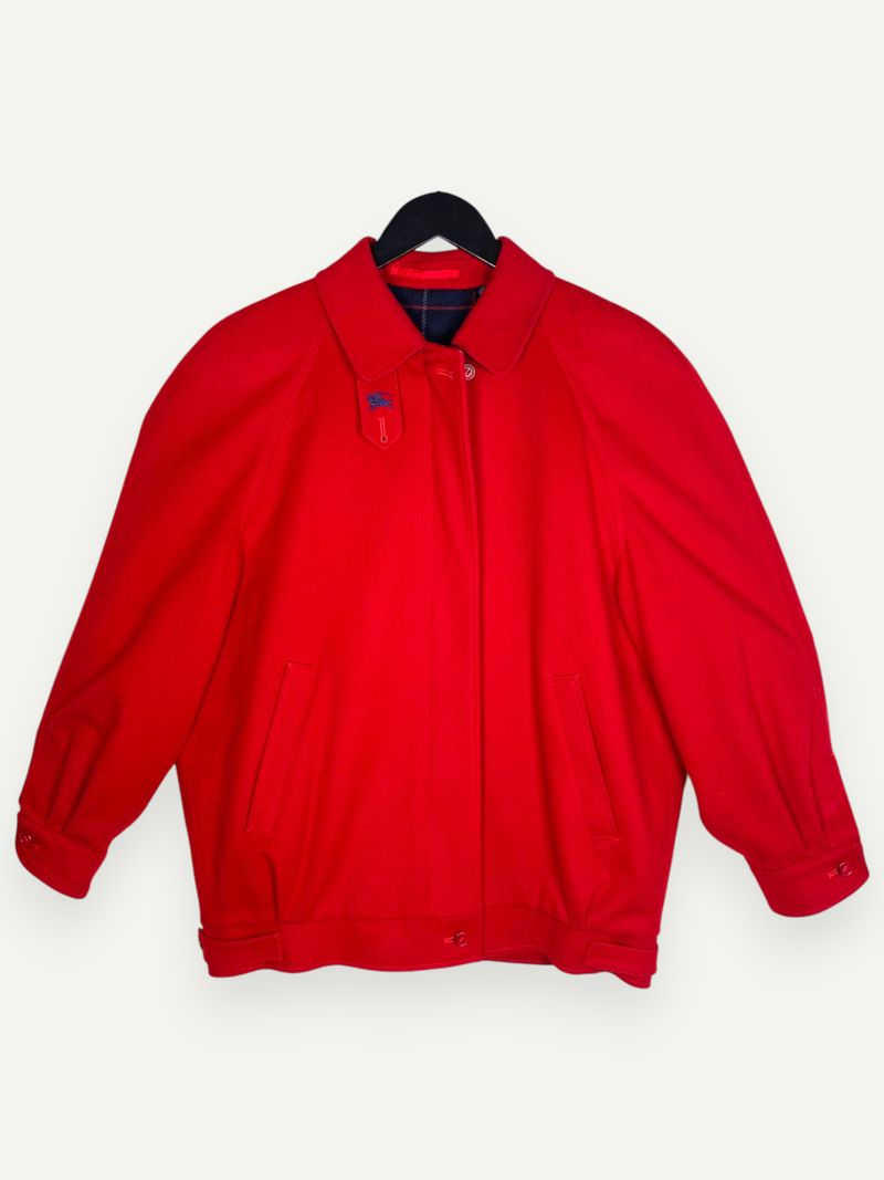 Red Wool Bomber Jacket