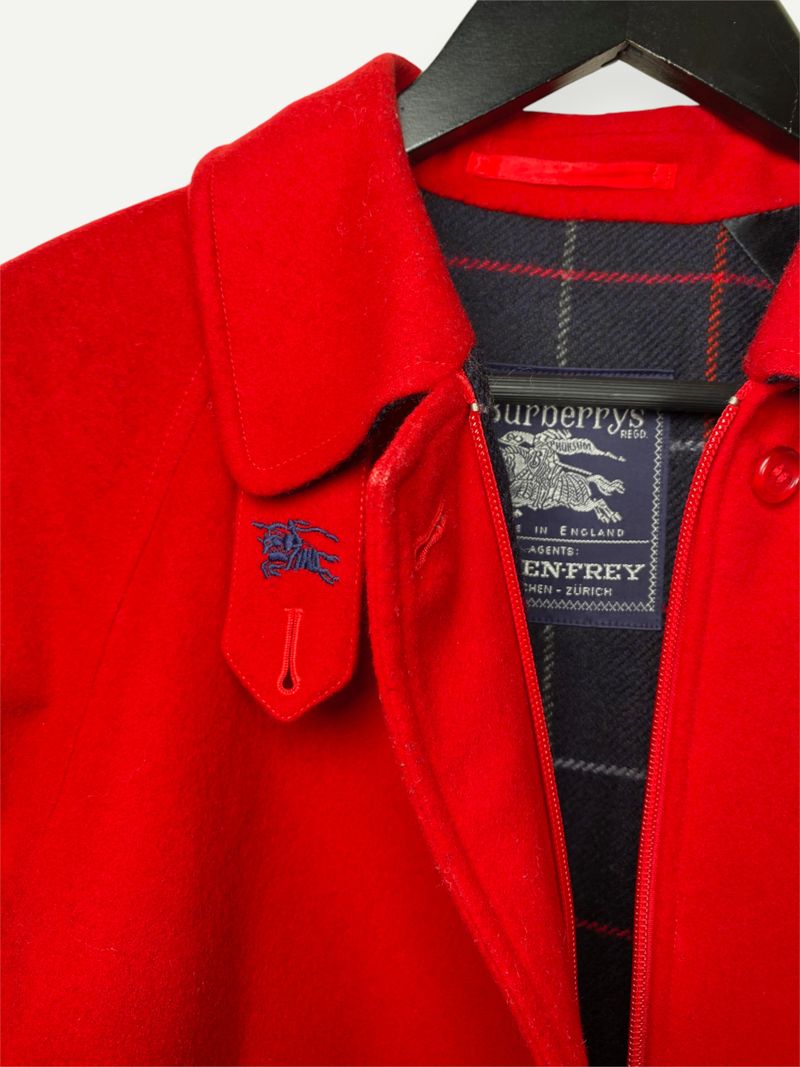 Red Wool Bomber Jacket