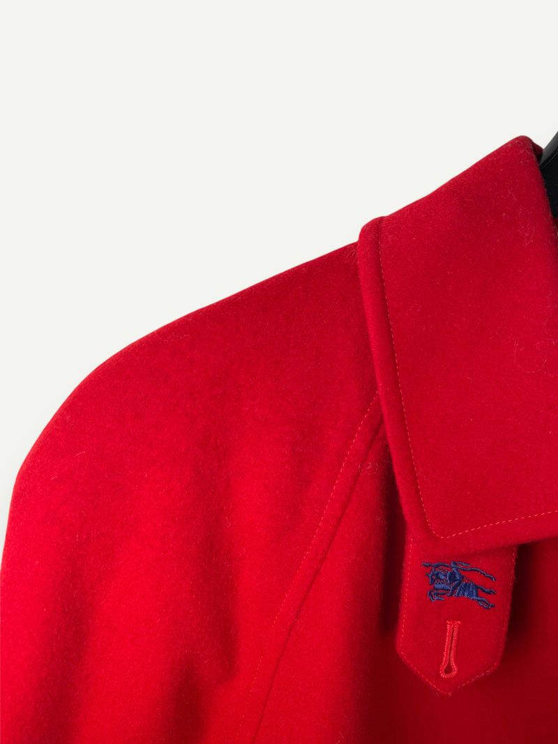 Red Wool Bomber Jacket