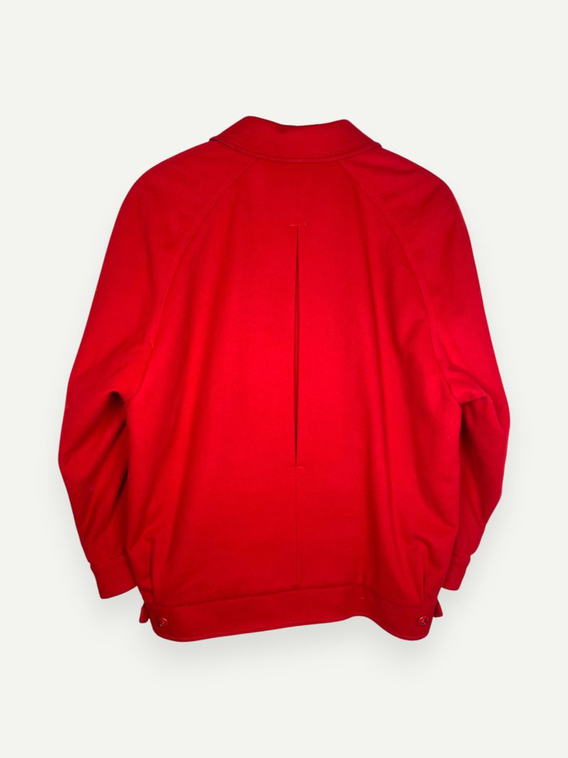 Red Wool Bomber Jacket