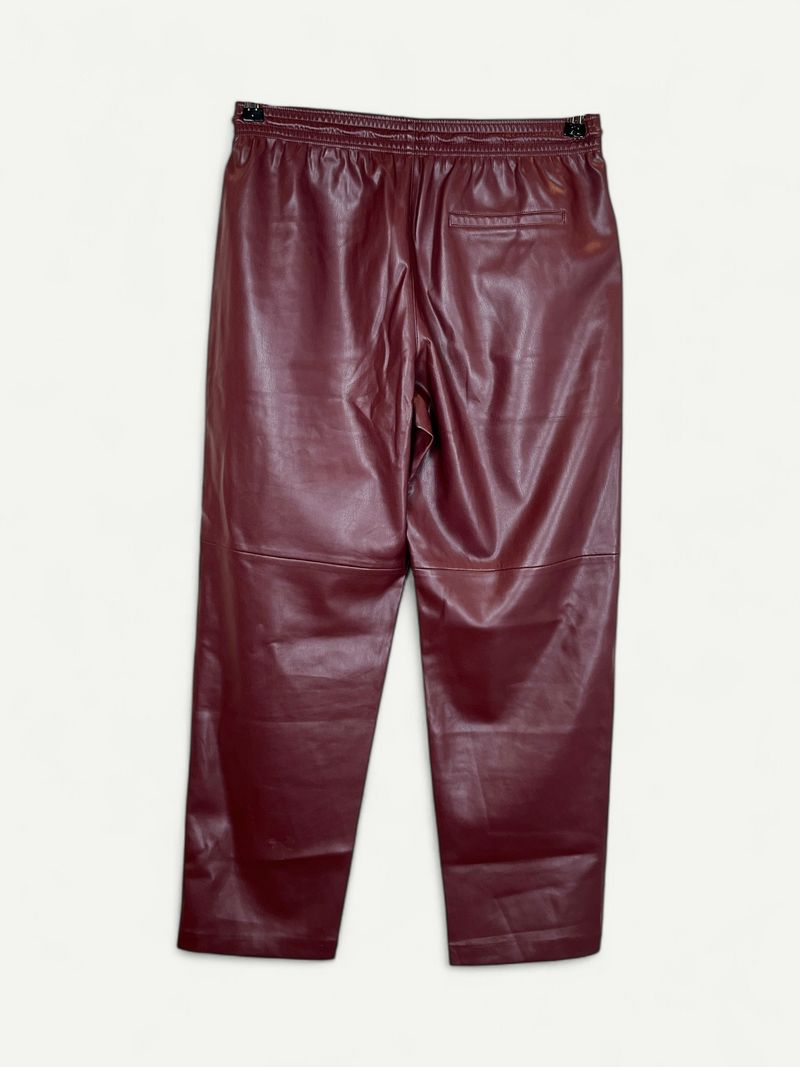 Burgundy Faux Leather Pant