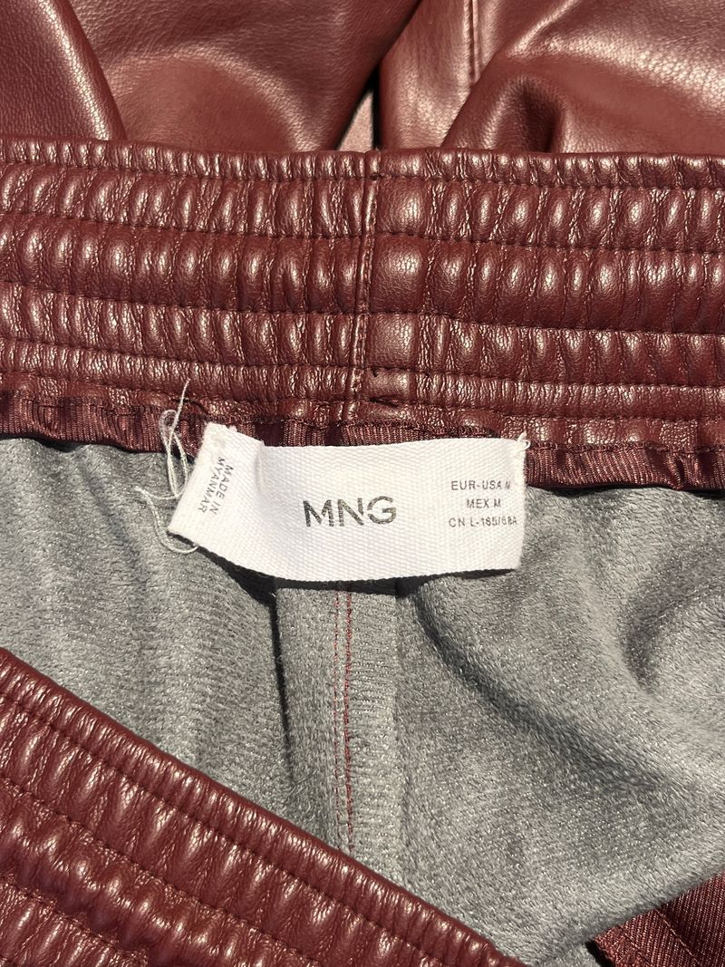 Burgundy Faux Leather Pant