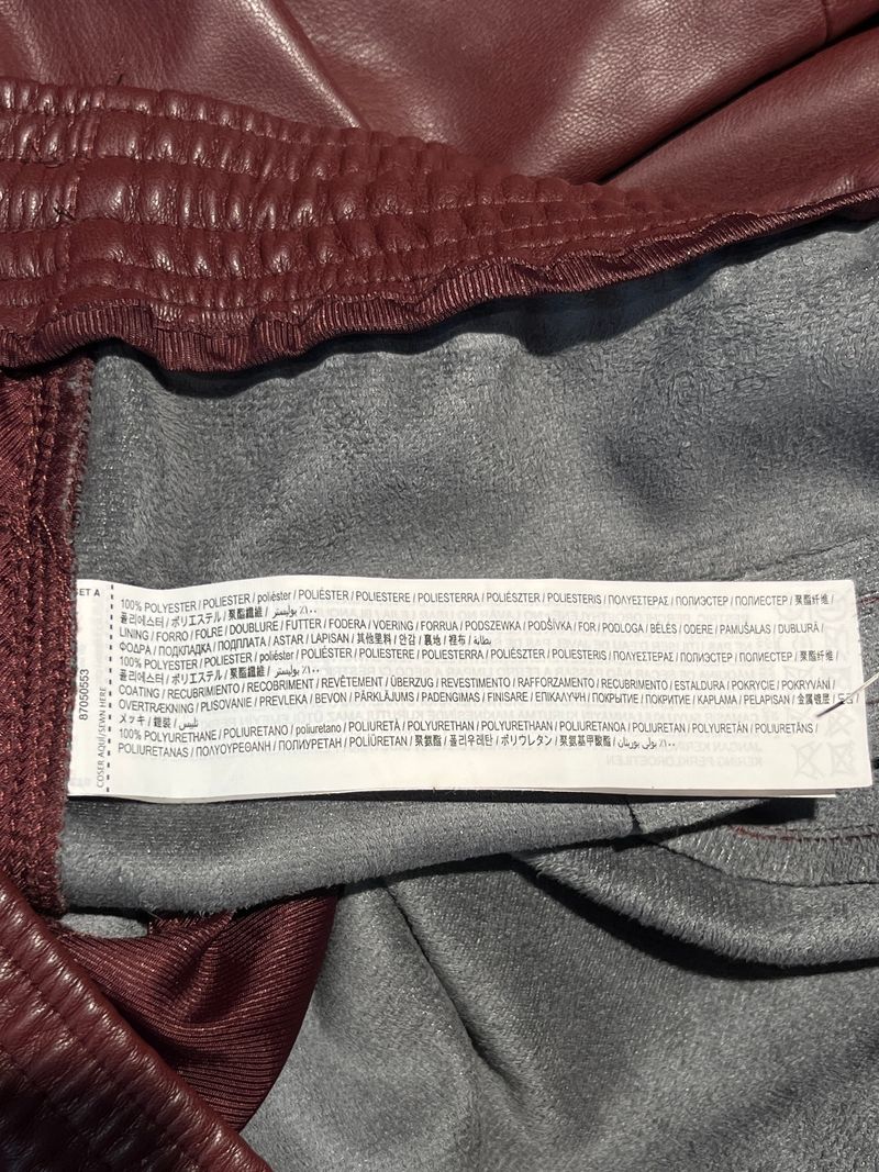 Burgundy Faux Leather Pant