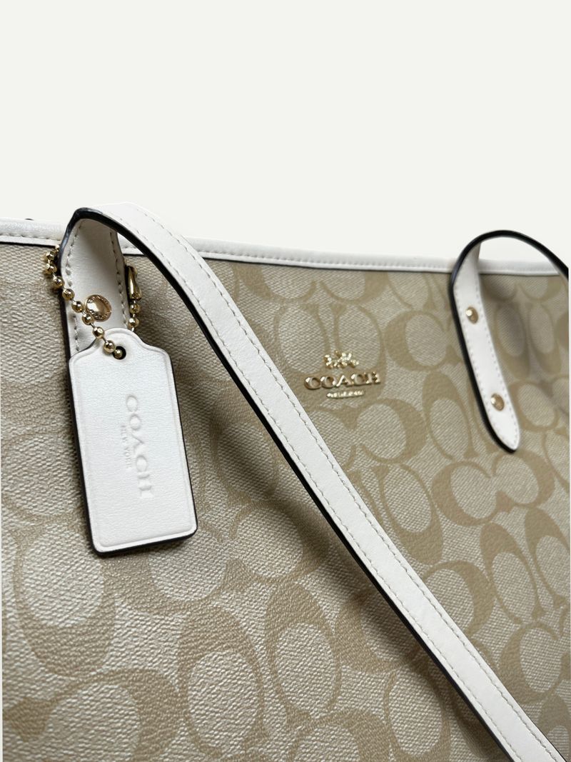 Signature Leather City Tote Bag