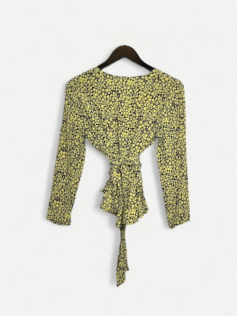Yellow Wrap Top
