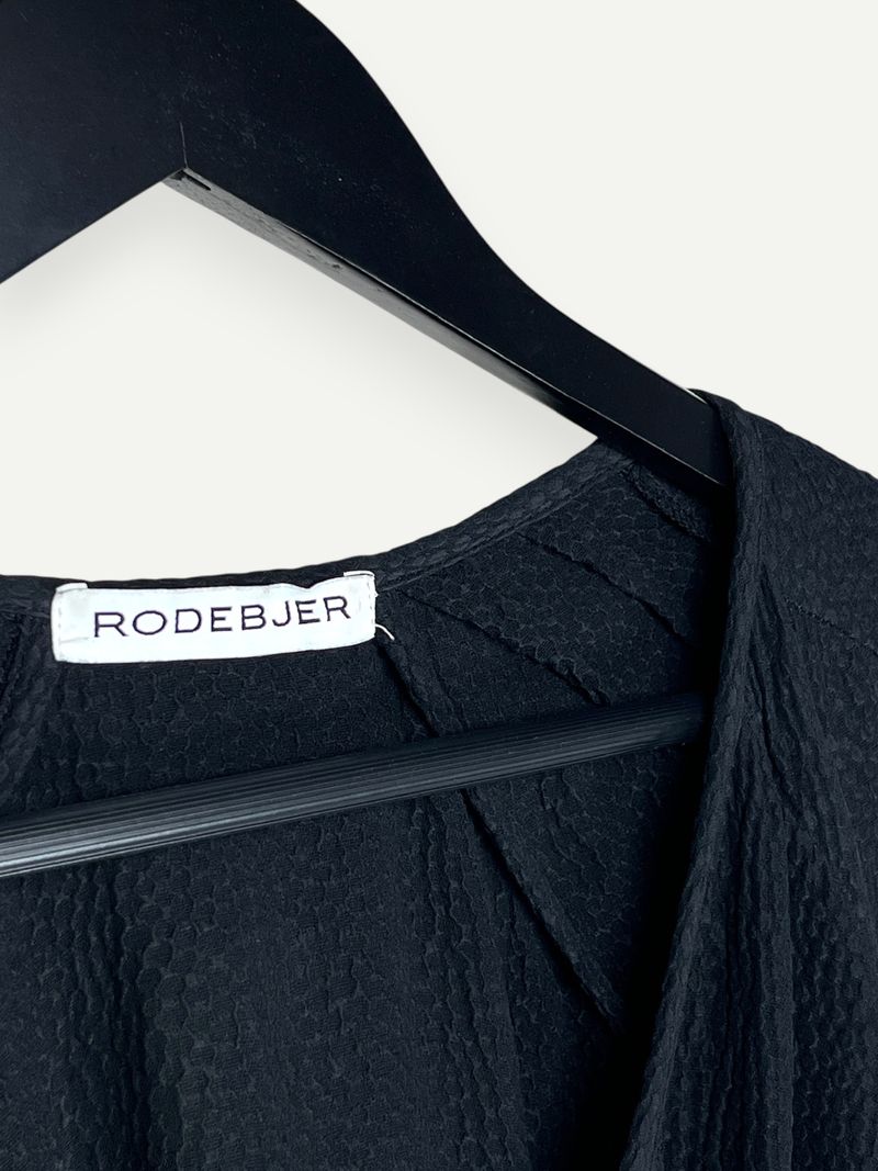 Black Long Sleeve Wrap Top