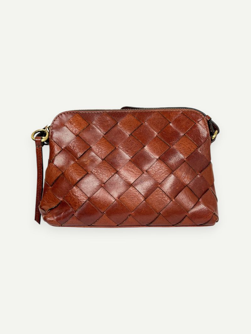 Brown Leather Cross Body Handbag