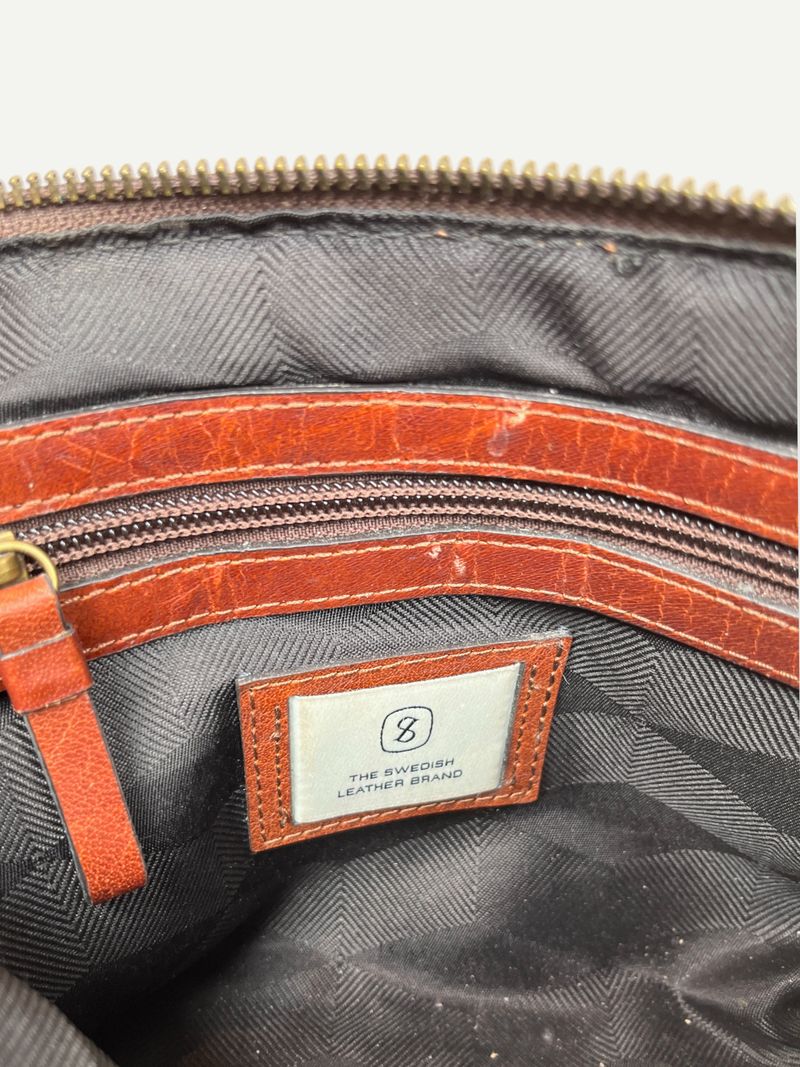 Brown Leather Cross Body Handbag