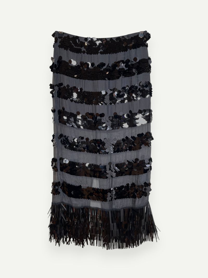Black Sequin Skirt