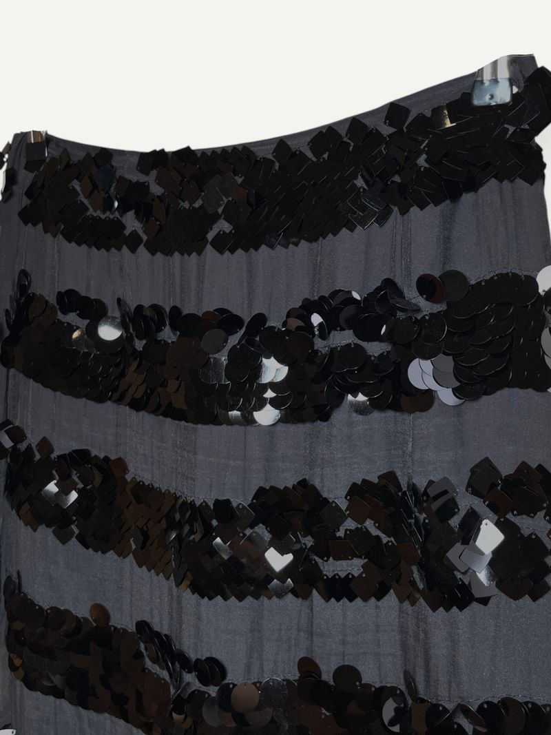 Black Sequin Skirt