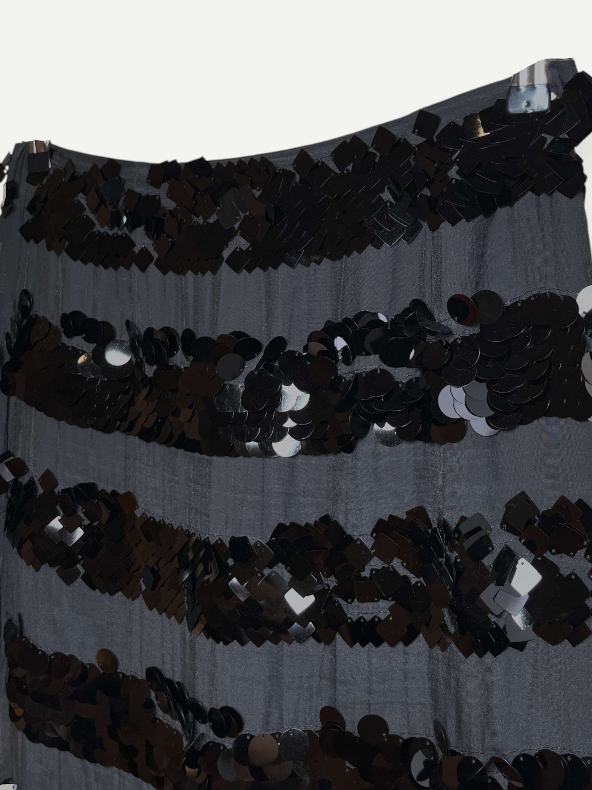 Black Sequin Skirt