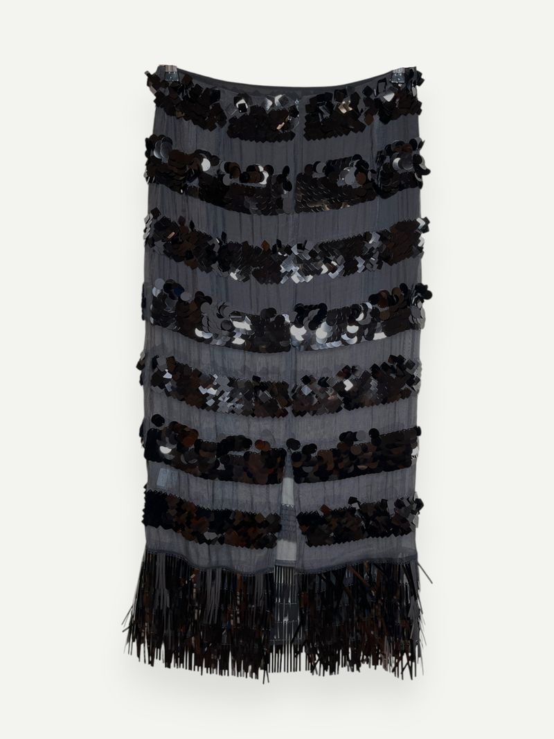 Black Sequin Skirt