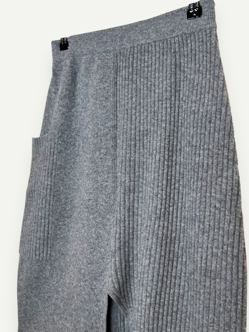 Grey Wool Knee Length Skirt