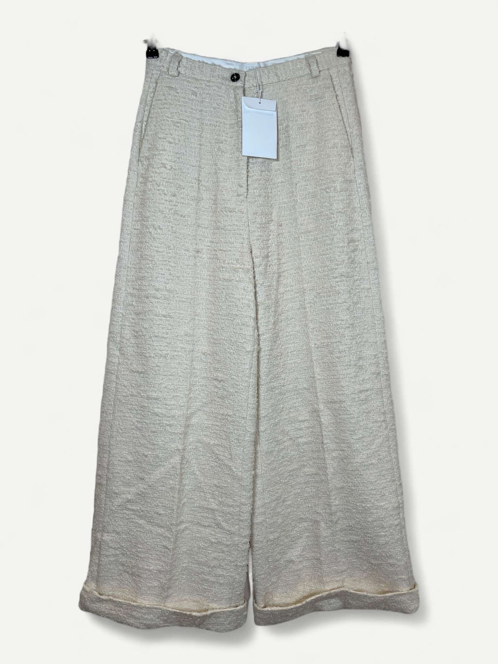 Cream Boucle Pants