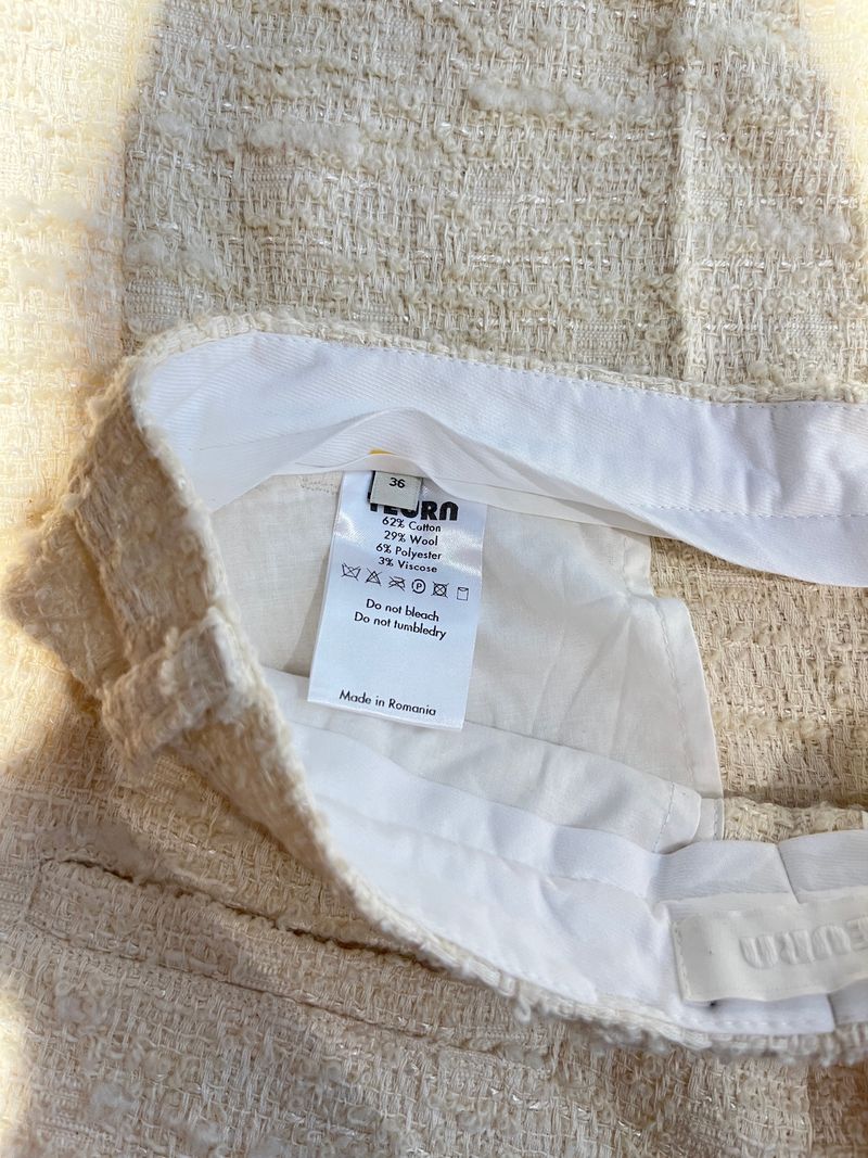 Cream Boucle Pants