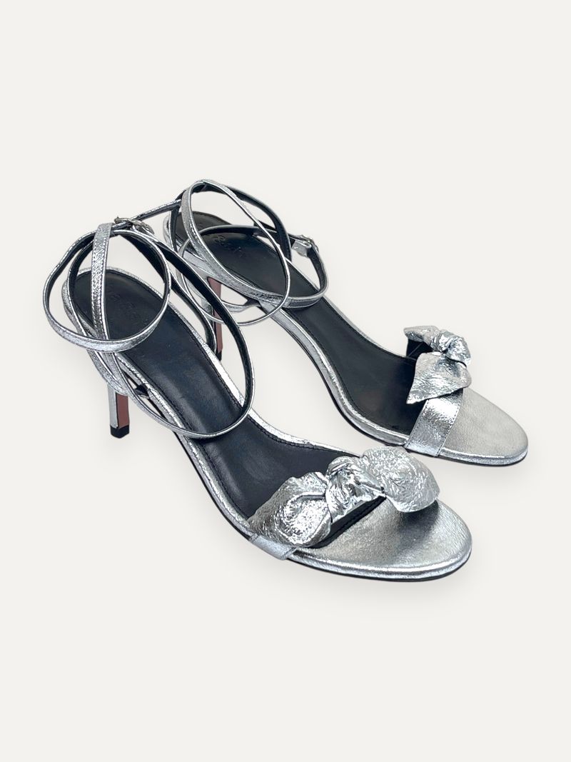 Silver Kitten Heels