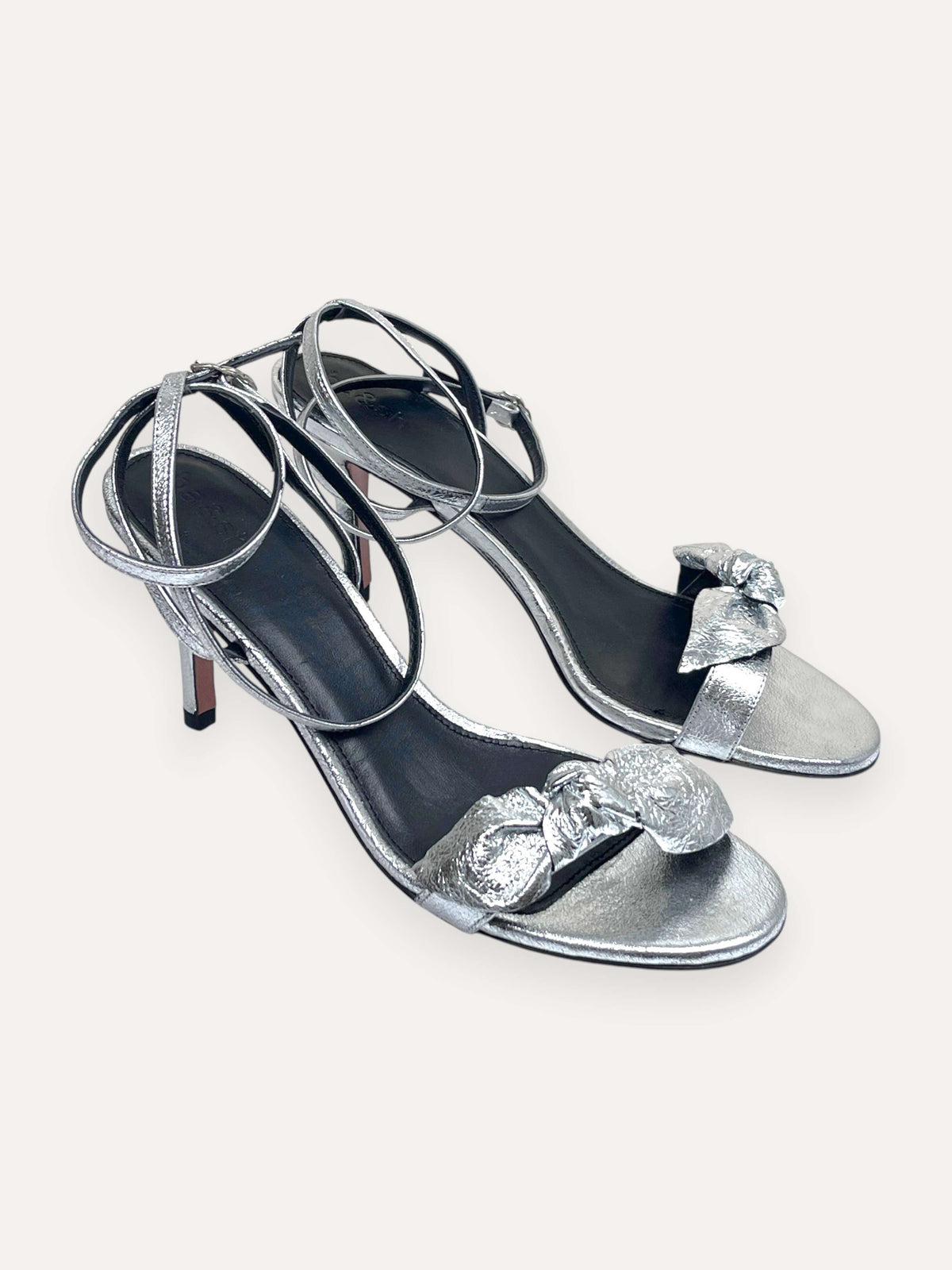 Silver Kitten Heels