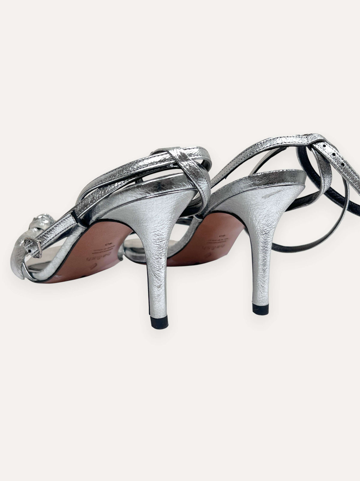 Silver Kitten Heels