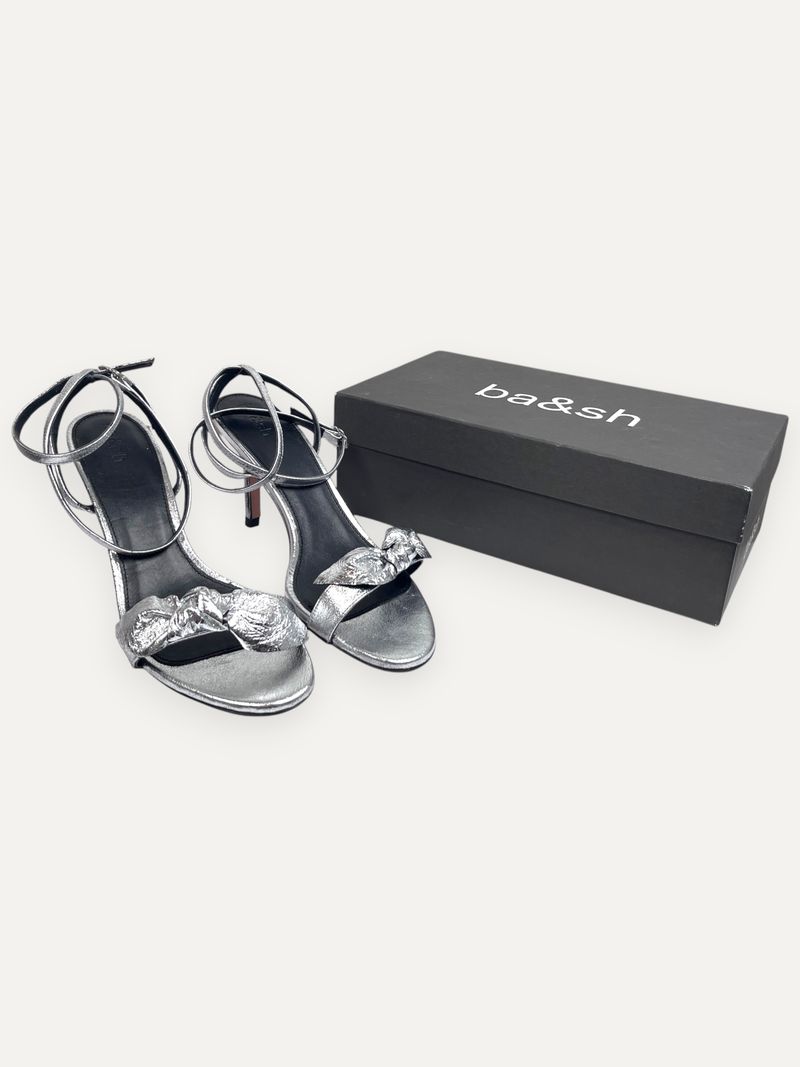 Silver Kitten Heels