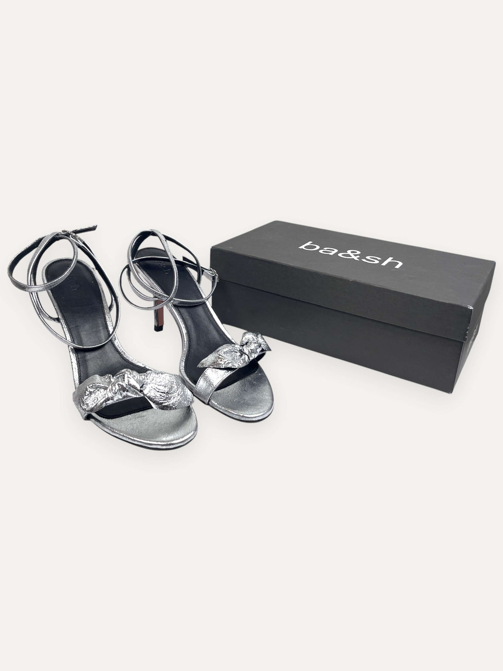 Silver Kitten Heels