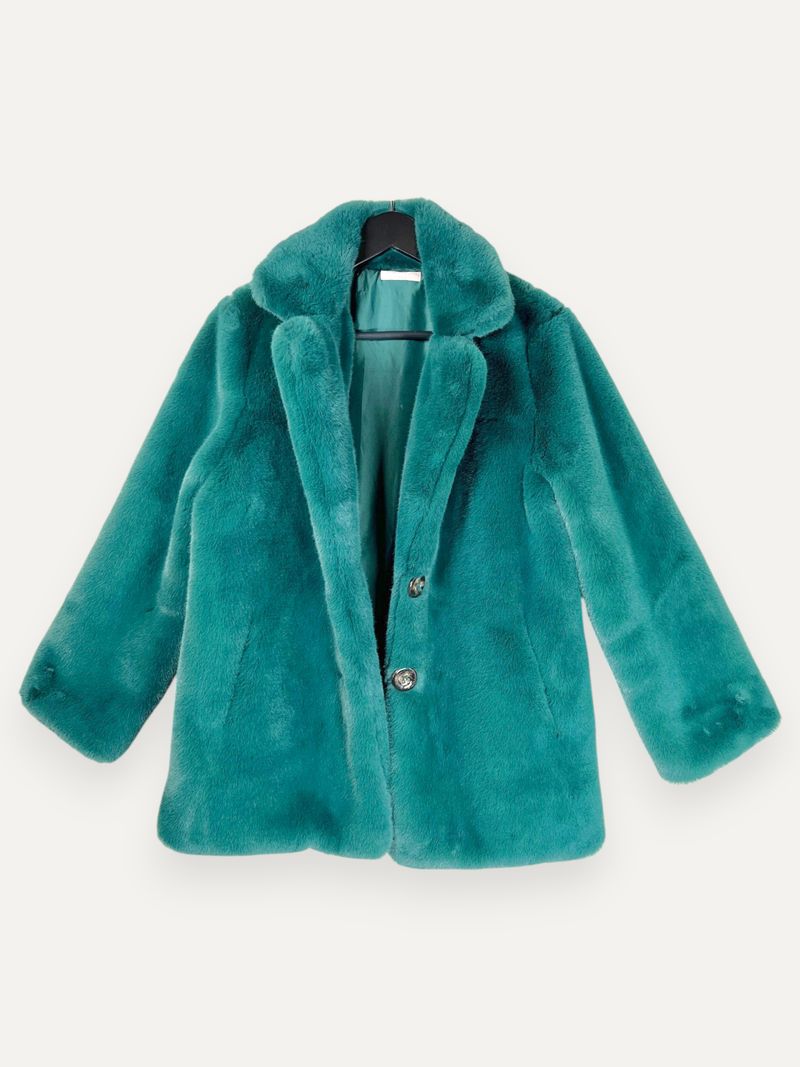 Teal Faux Fur Jacket