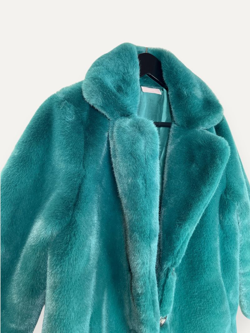 Teal Faux Fur Jacket