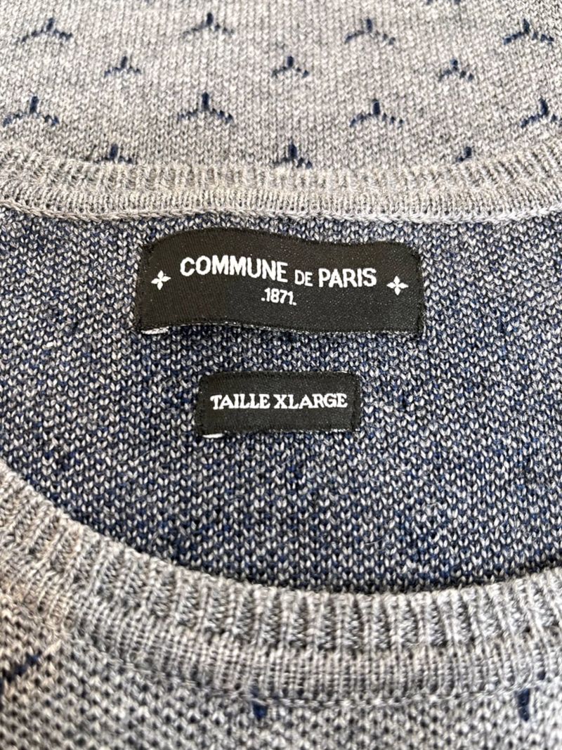 Dark Grey Patterned Wool Knit