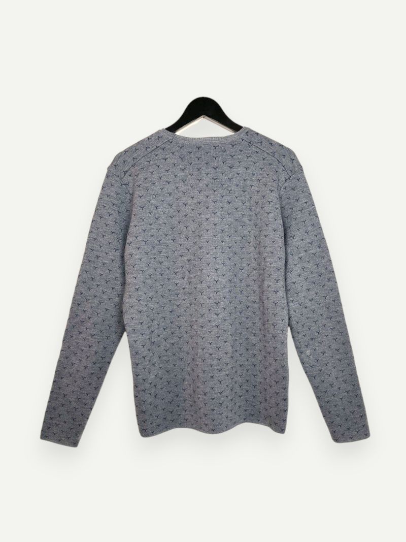 Dark Grey Patterned Wool Knit