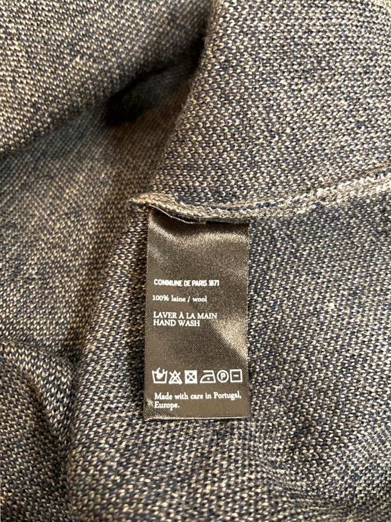 Dark Grey Patterned Wool Knit