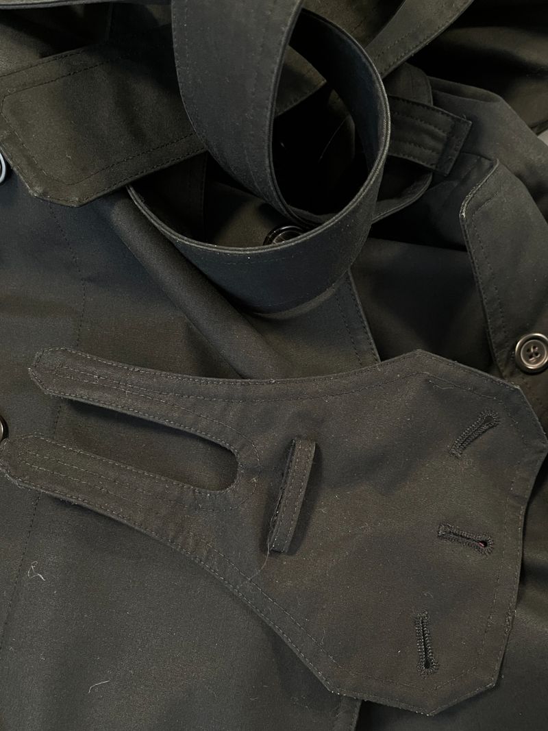 Black Belted Trench Coat