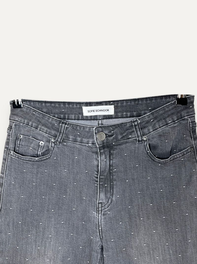 Dark Grey Straight Leg Jeans