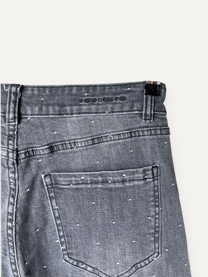 Dark Grey Straight Leg Jeans