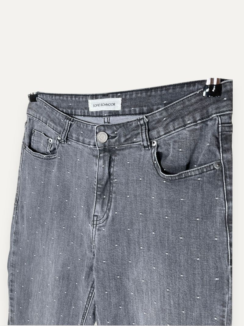 Dark Grey Straight Leg Jeans