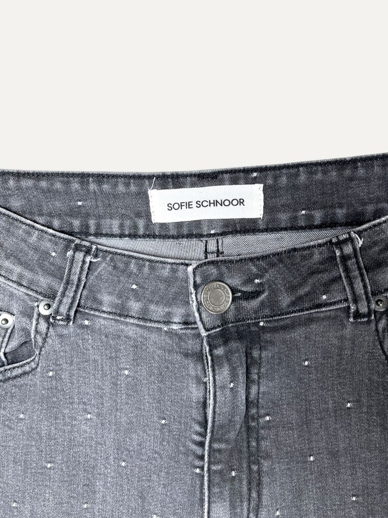 Dark Grey Straight Leg Jeans