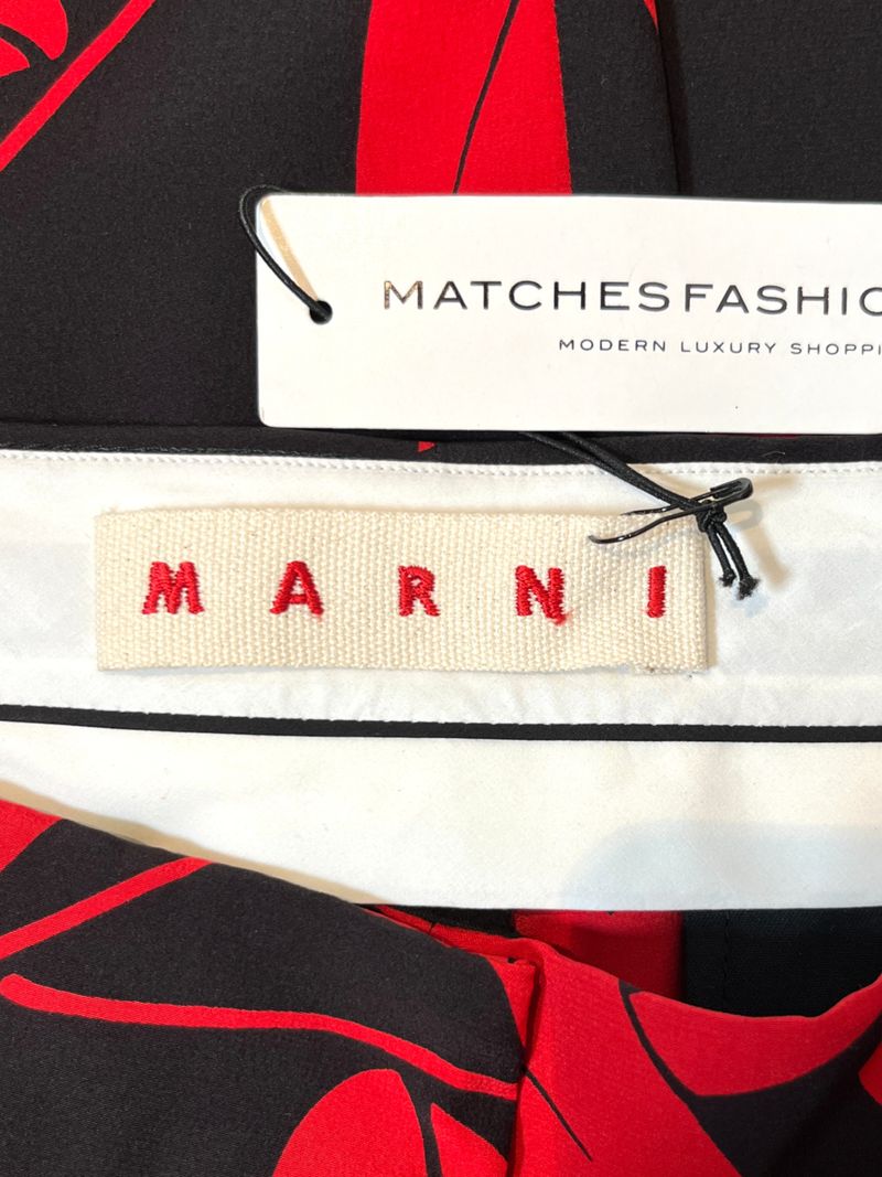 Red And Black Floral Pants