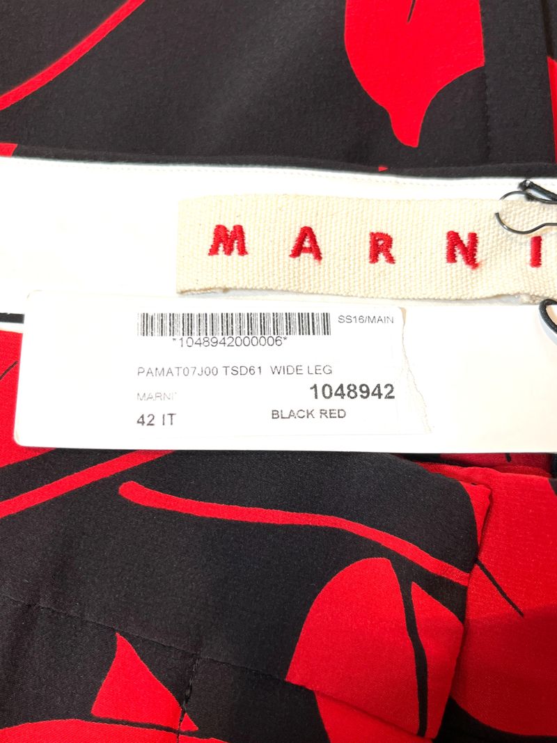 Red And Black Floral Pants