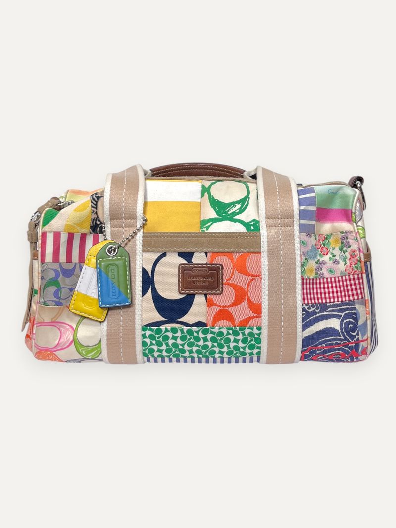 Patchwork Mini Boston in Nylon Leather