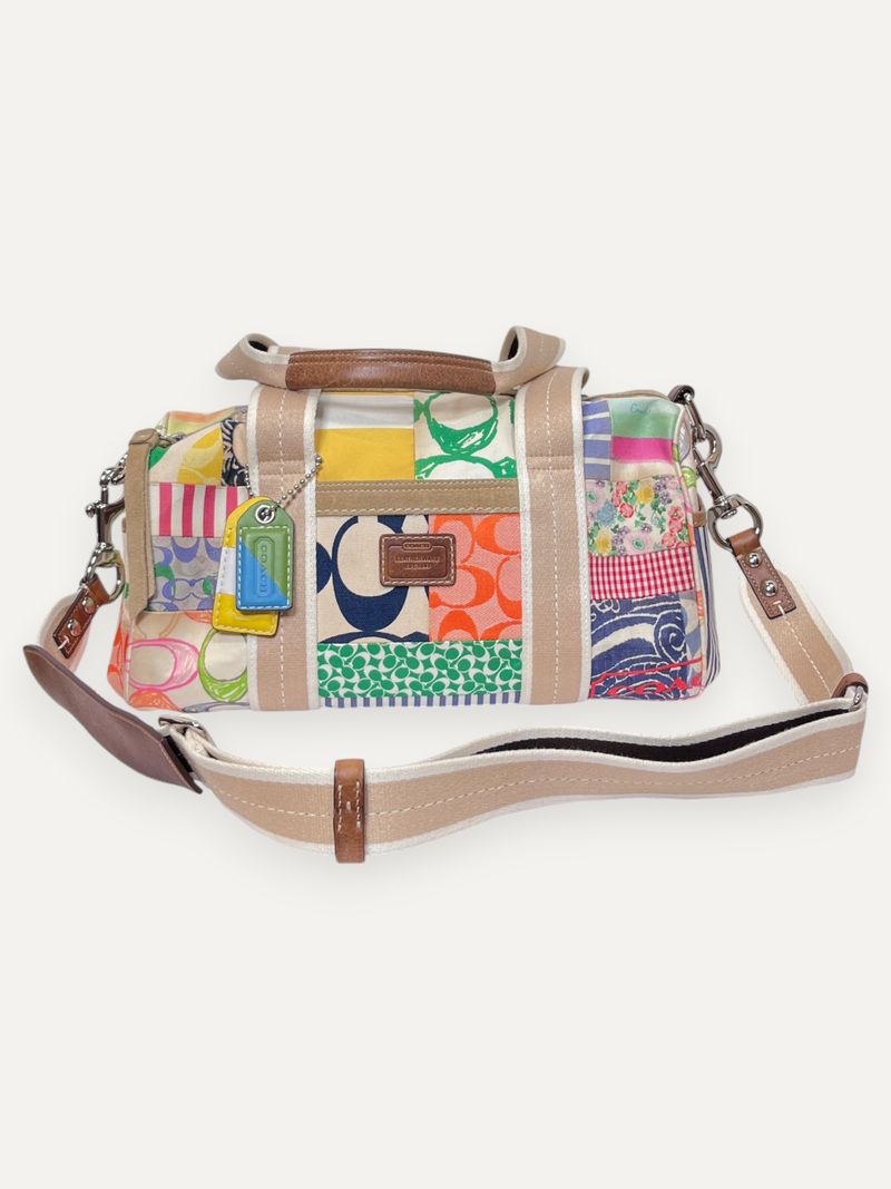 Patchwork Mini Boston in Nylon Leather