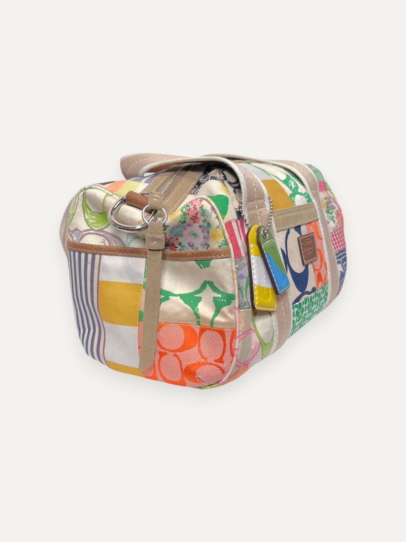 Patchwork Mini Boston in Nylon Leather