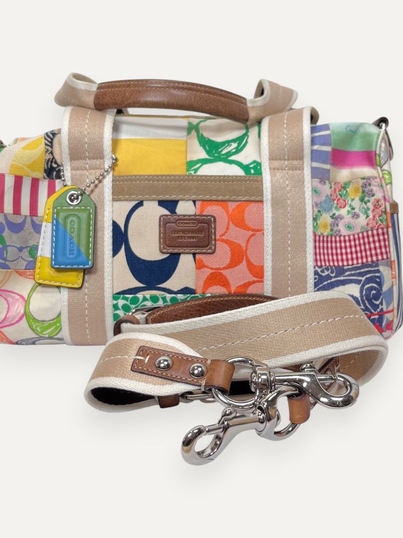 Patchwork Mini Boston in Nylon Leather