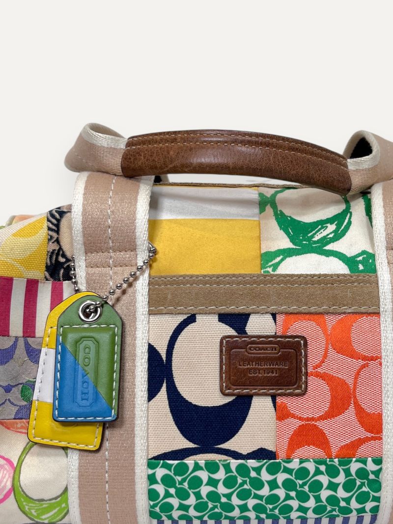 Patchwork Mini Boston in Nylon Leather