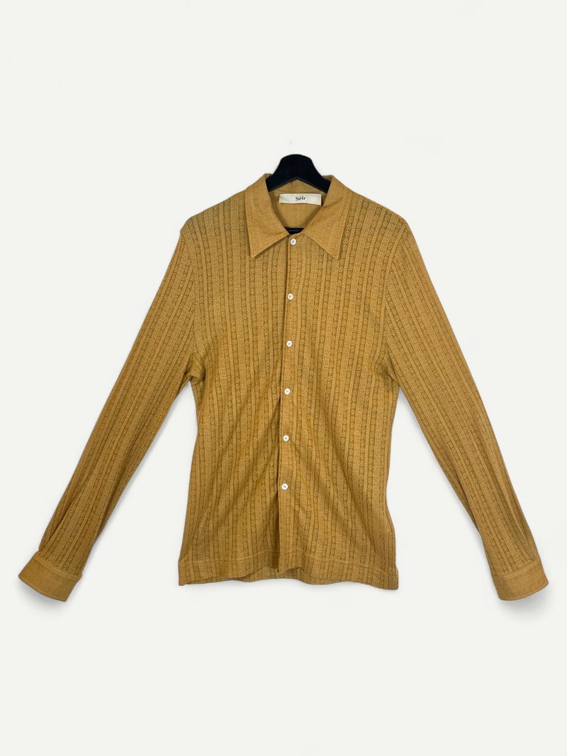 Long Sleeve Caramel Cotton Shirt