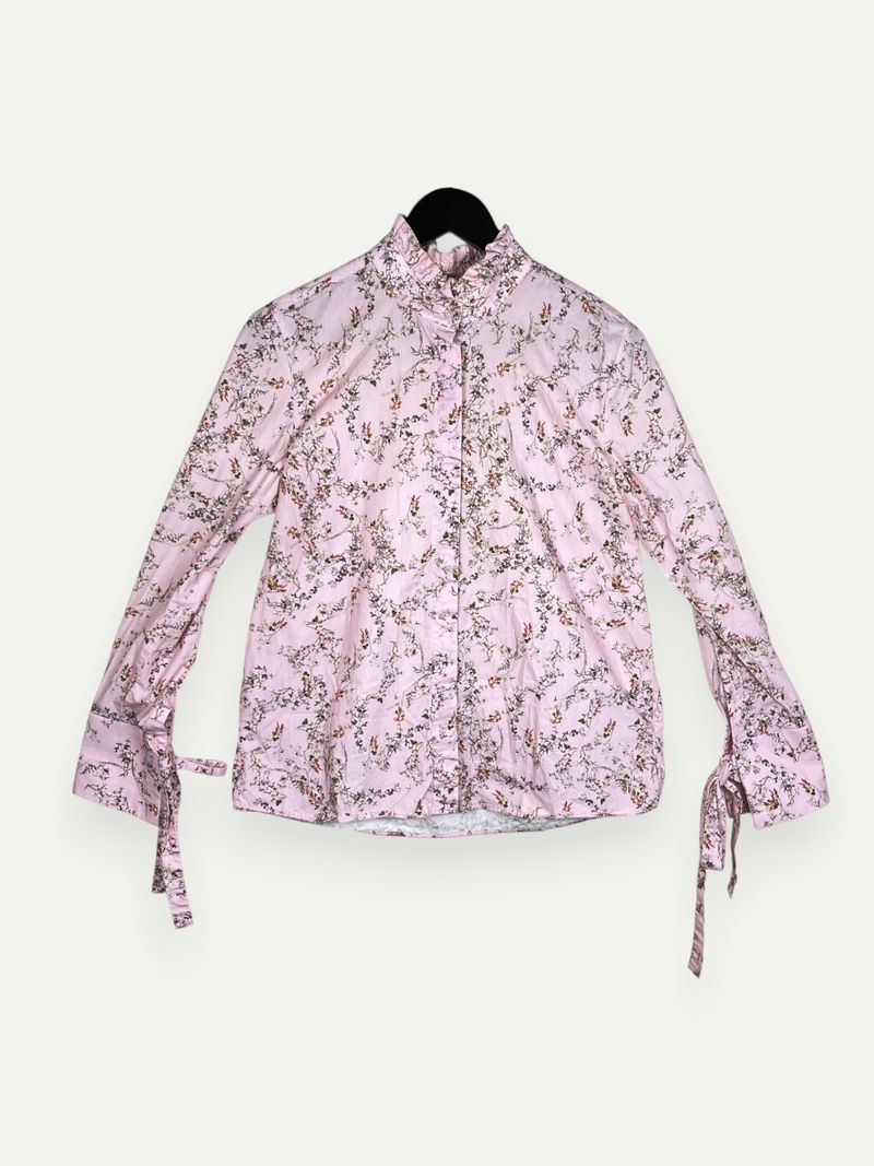 Pink Floral Cotton Blouse