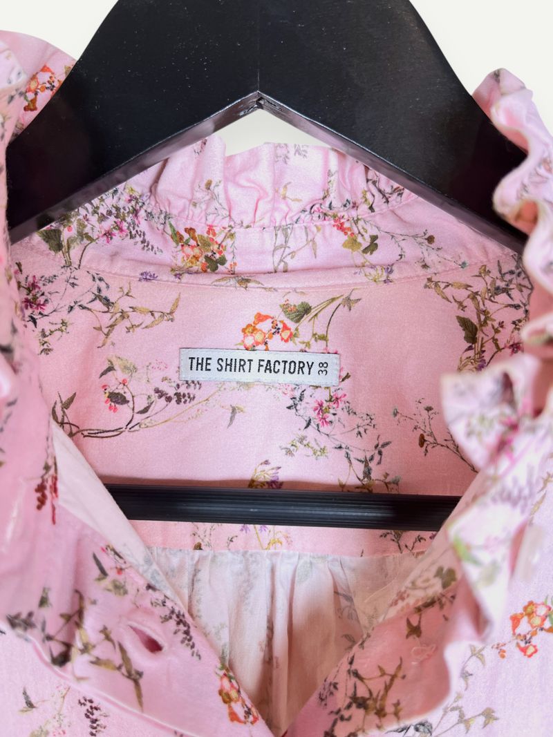 Pink Floral Cotton Blouse