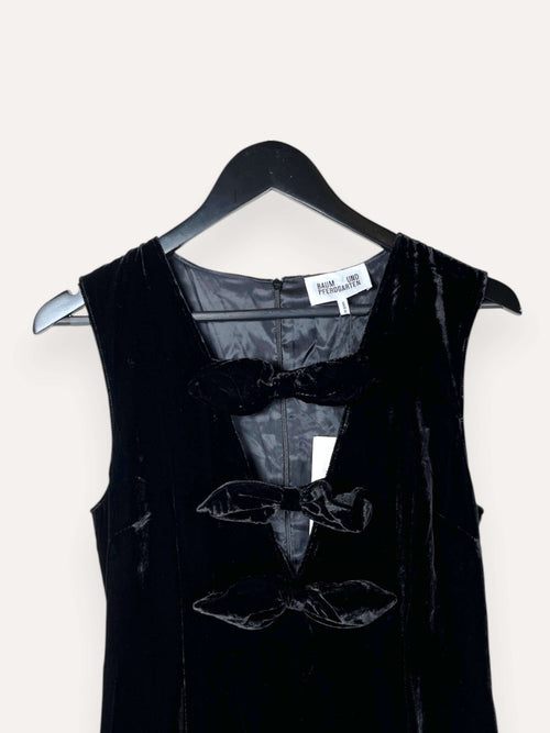 Ajka Cut Out Black Midi Dress