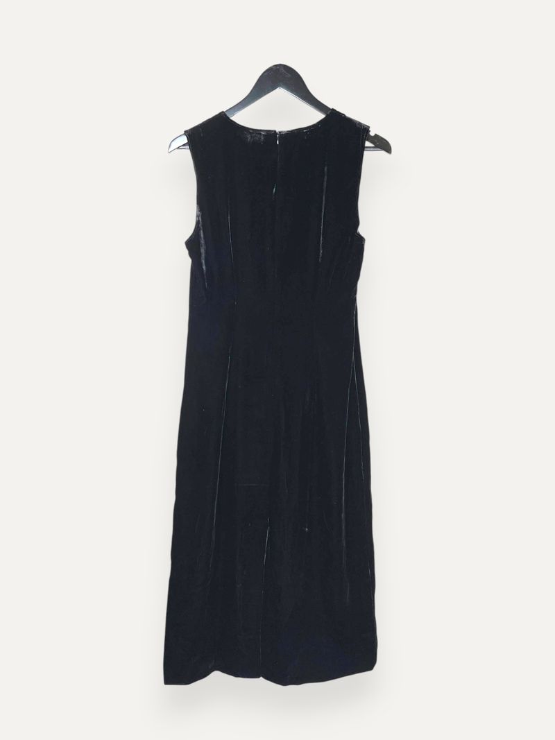 Ajka Cut Out Black Midi Dress