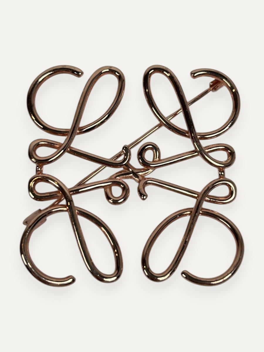 Rose Gold Monogram Brooch