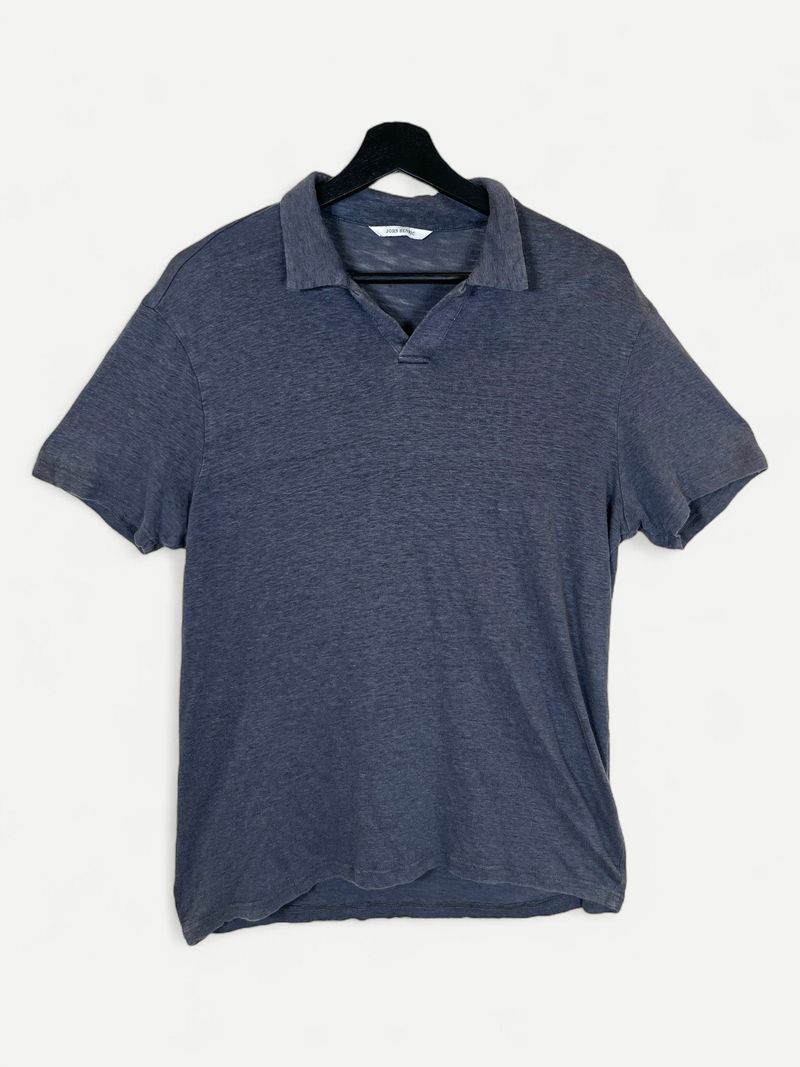 Dark Blue Linen Casual Shirt
