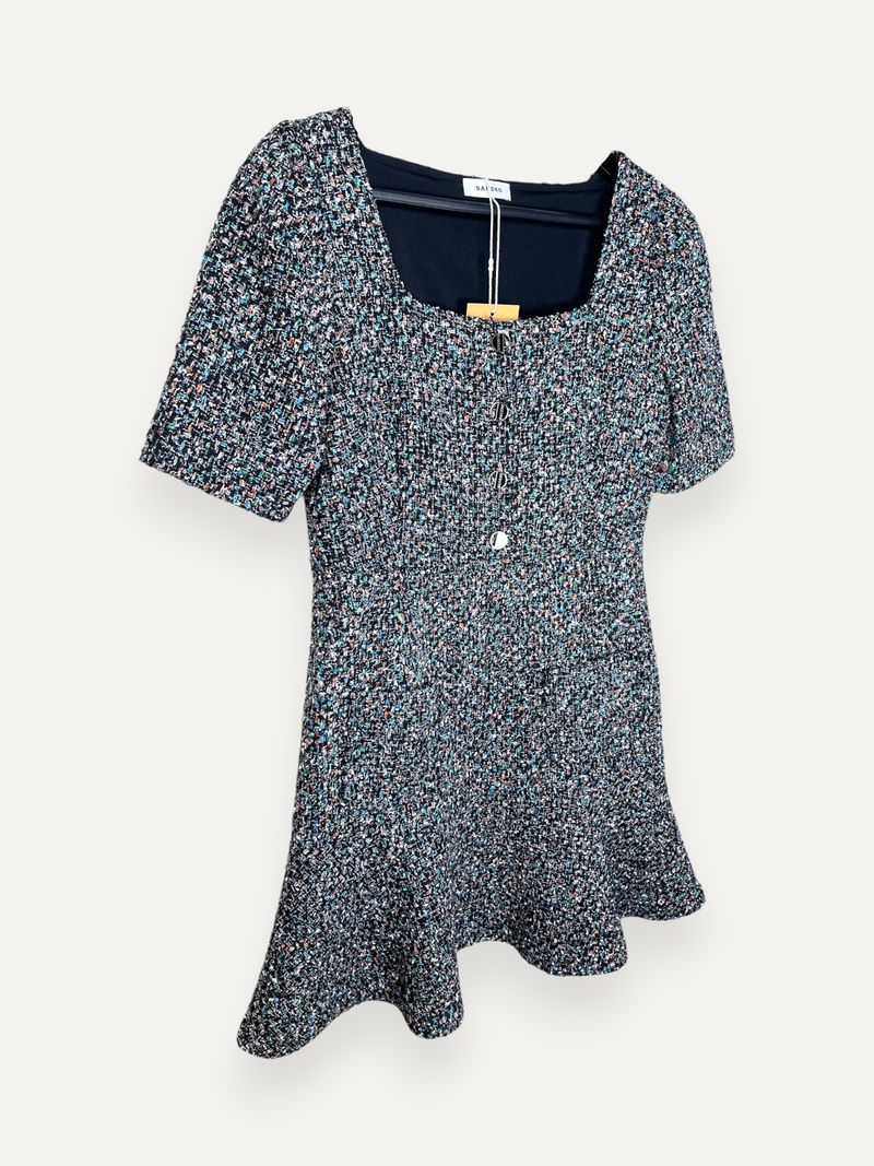 Tweed Lolita Knee Length Dress